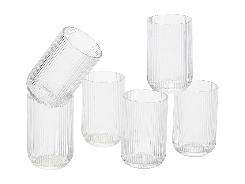 Drinkglas van glas - 8 x 8 x 13 - Transparant - MERLOT