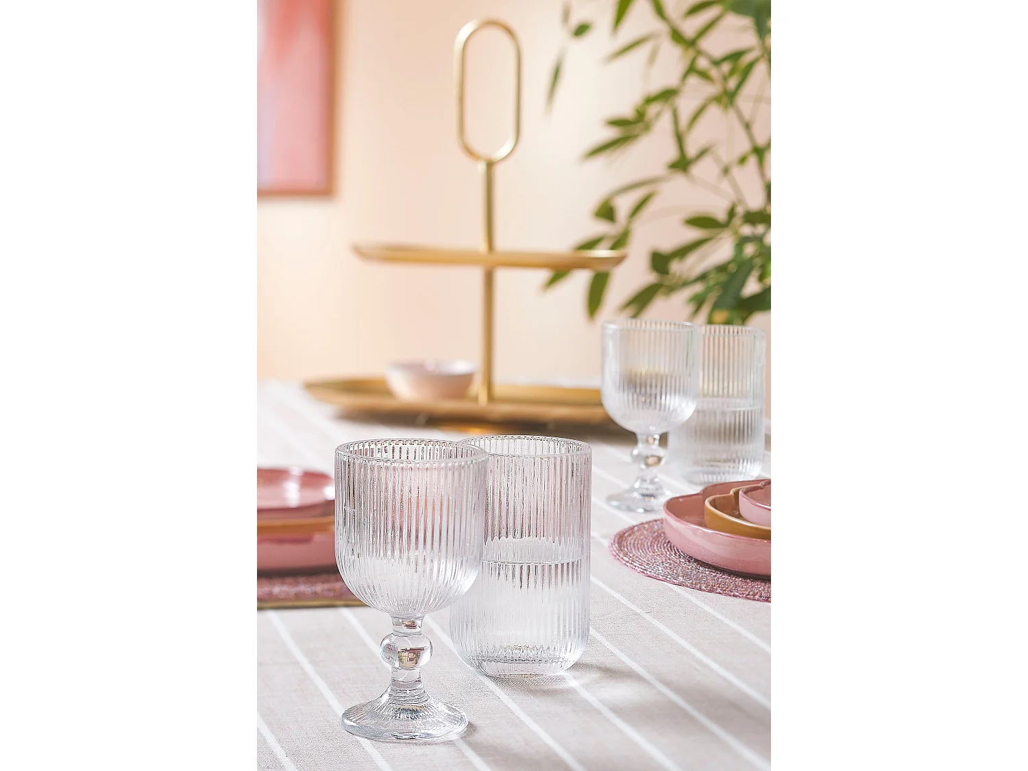 Drinkglas van glas - 8 x 8 x 13 - Transparant - MERLOT