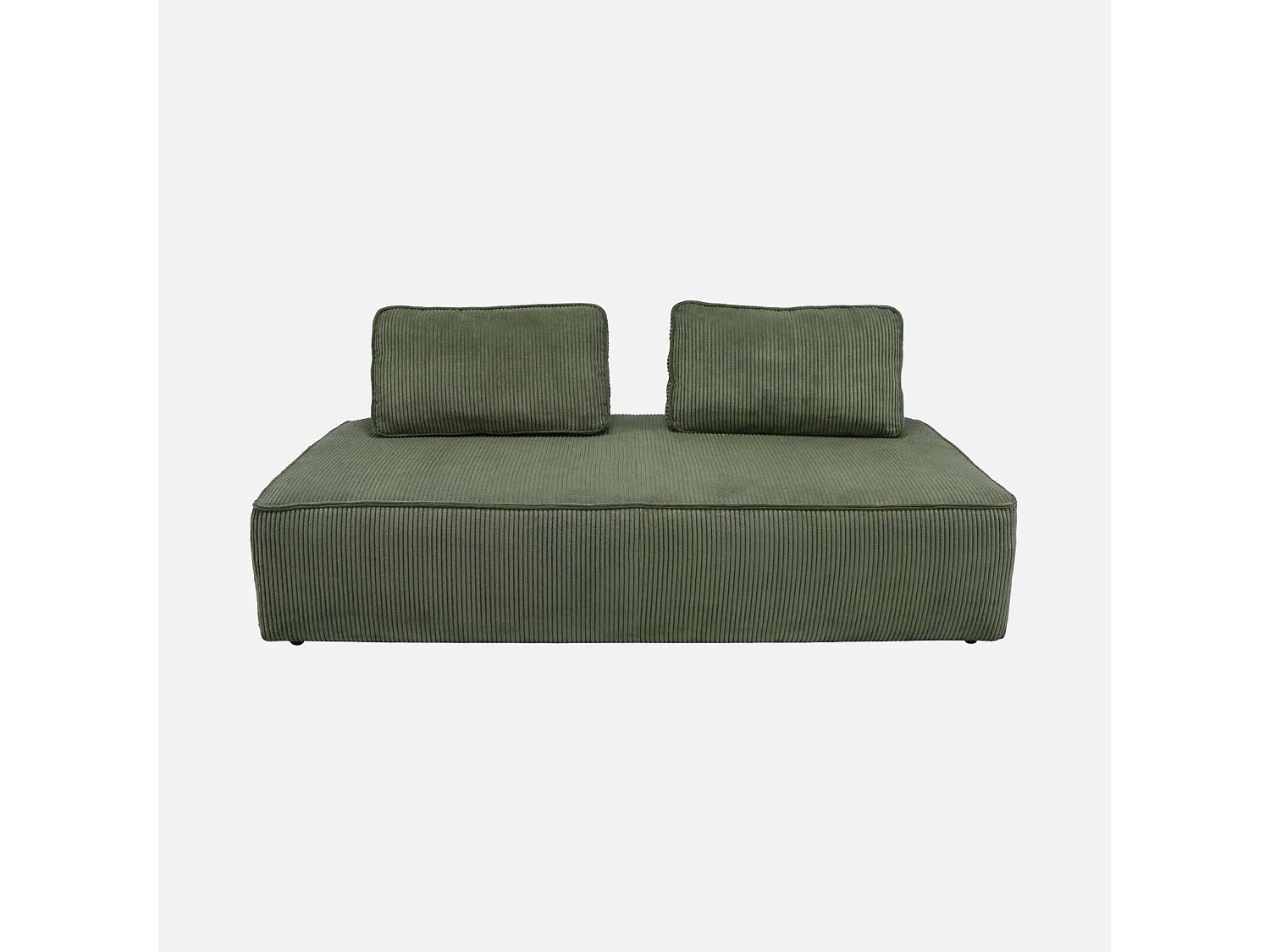 Divano modulare velluto, 2 posti, verde