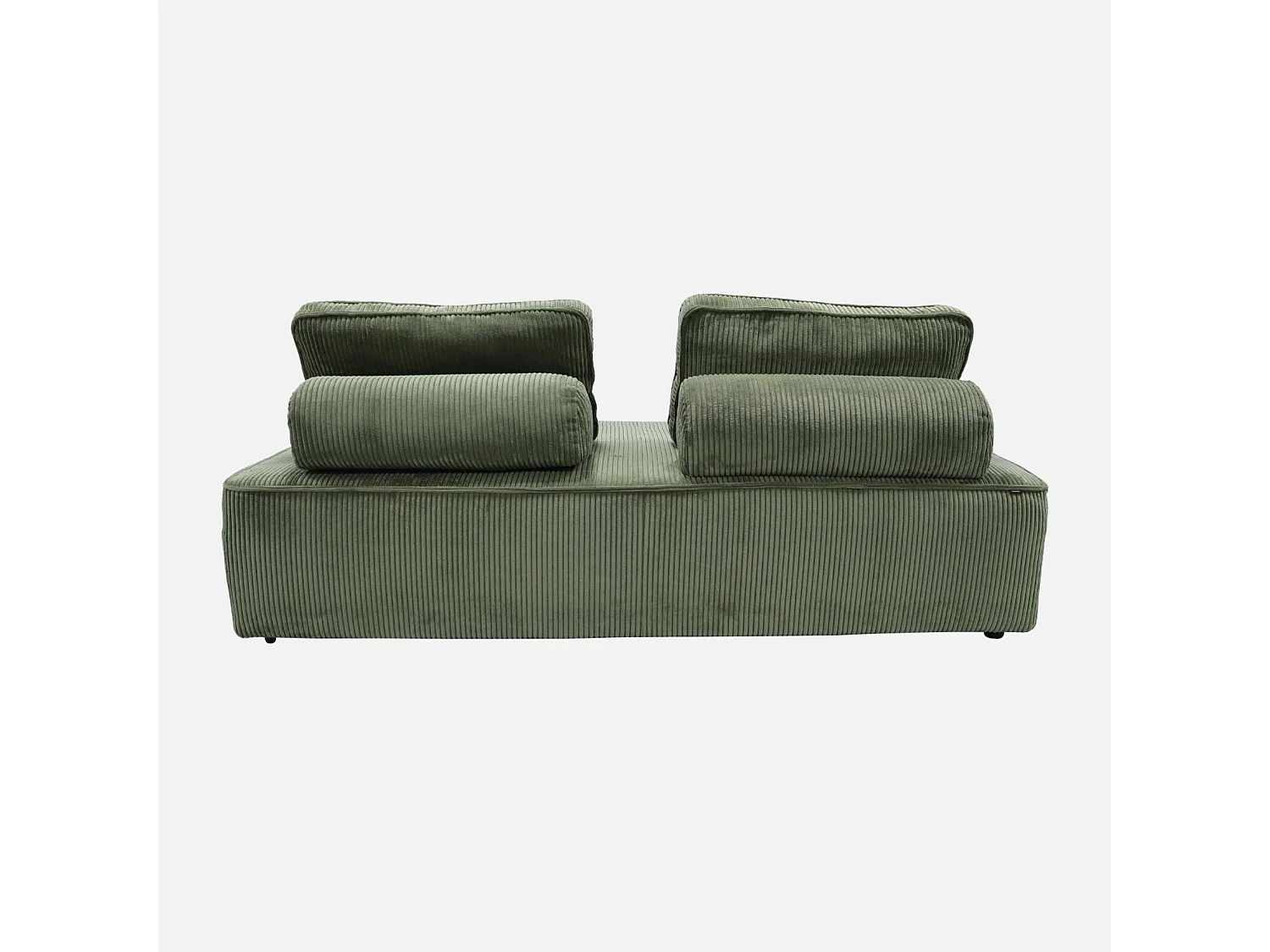 Divano modulare velluto, 2 posti, verde