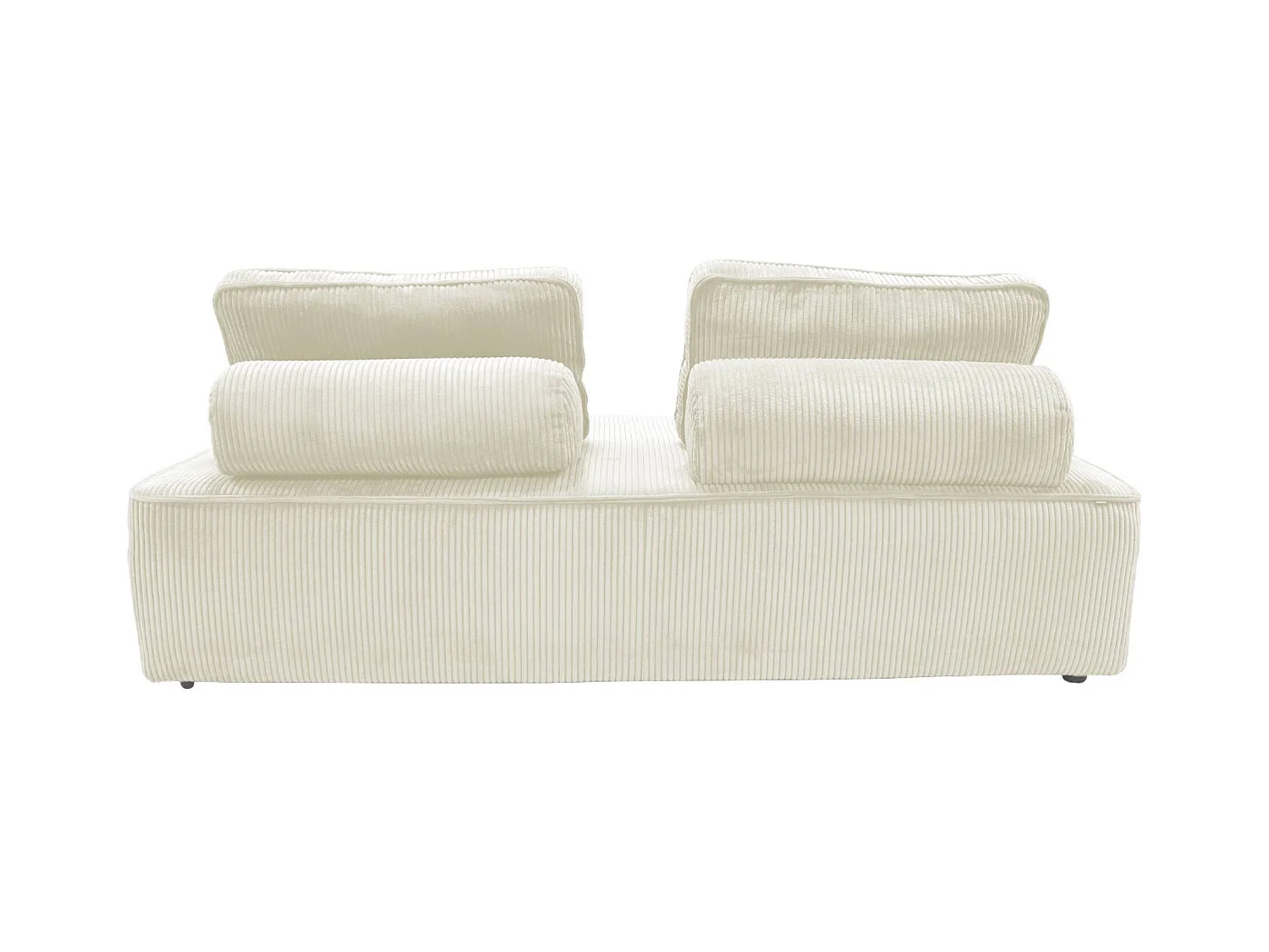 Chauffeuse 2 places pour canapé modulable velours côtelé crème