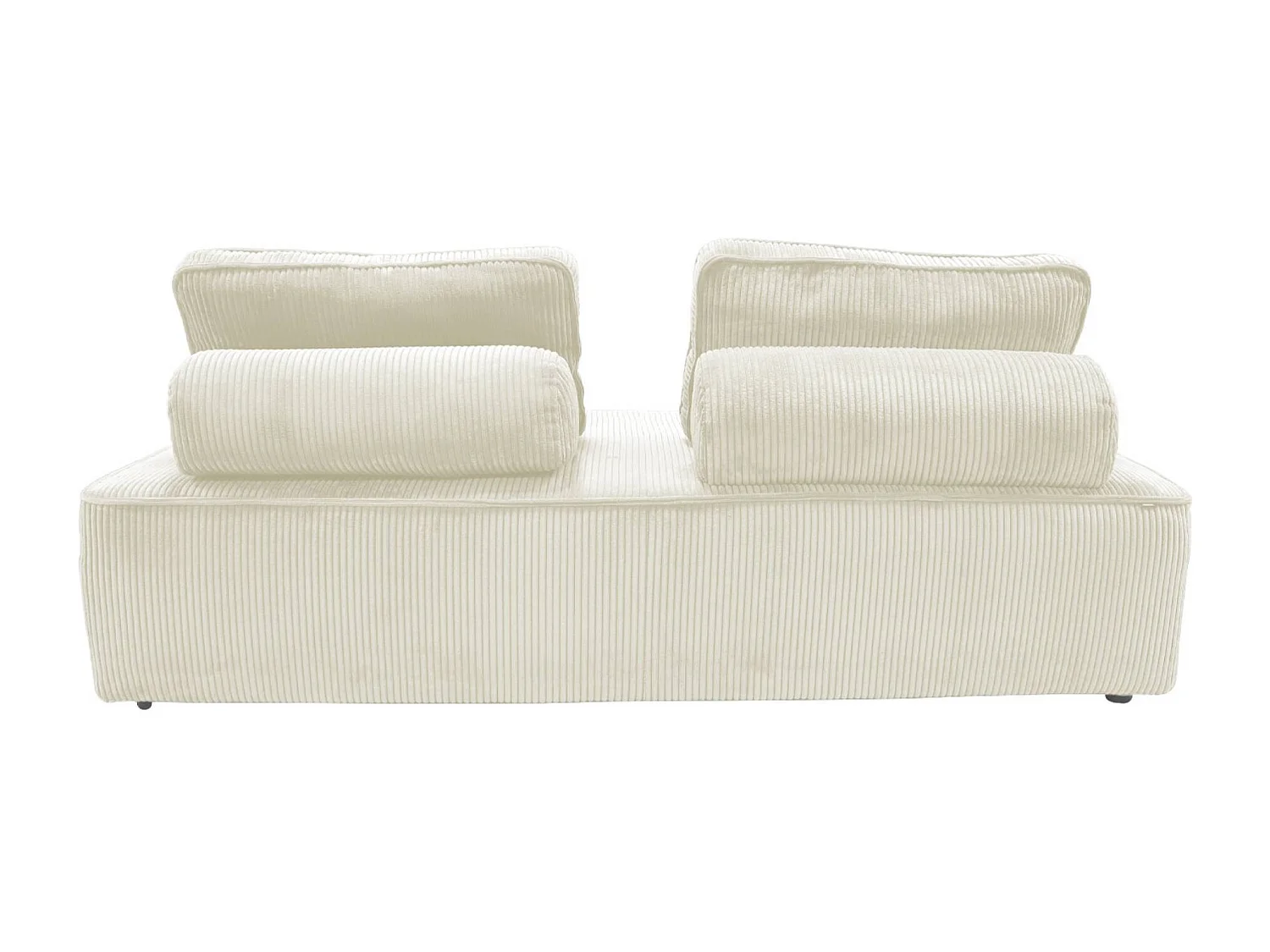 Chauffeuse 2 places pour canapé modulable velours côtelé crème