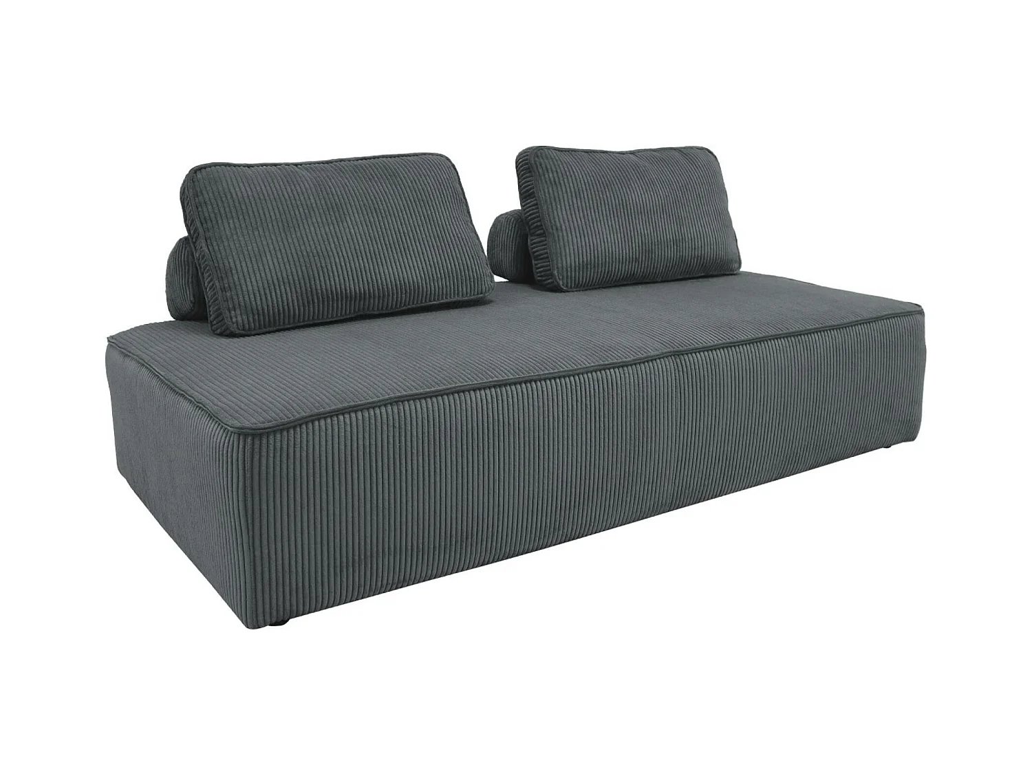 Chauffeuse 2 places canapé modulable gris foncé