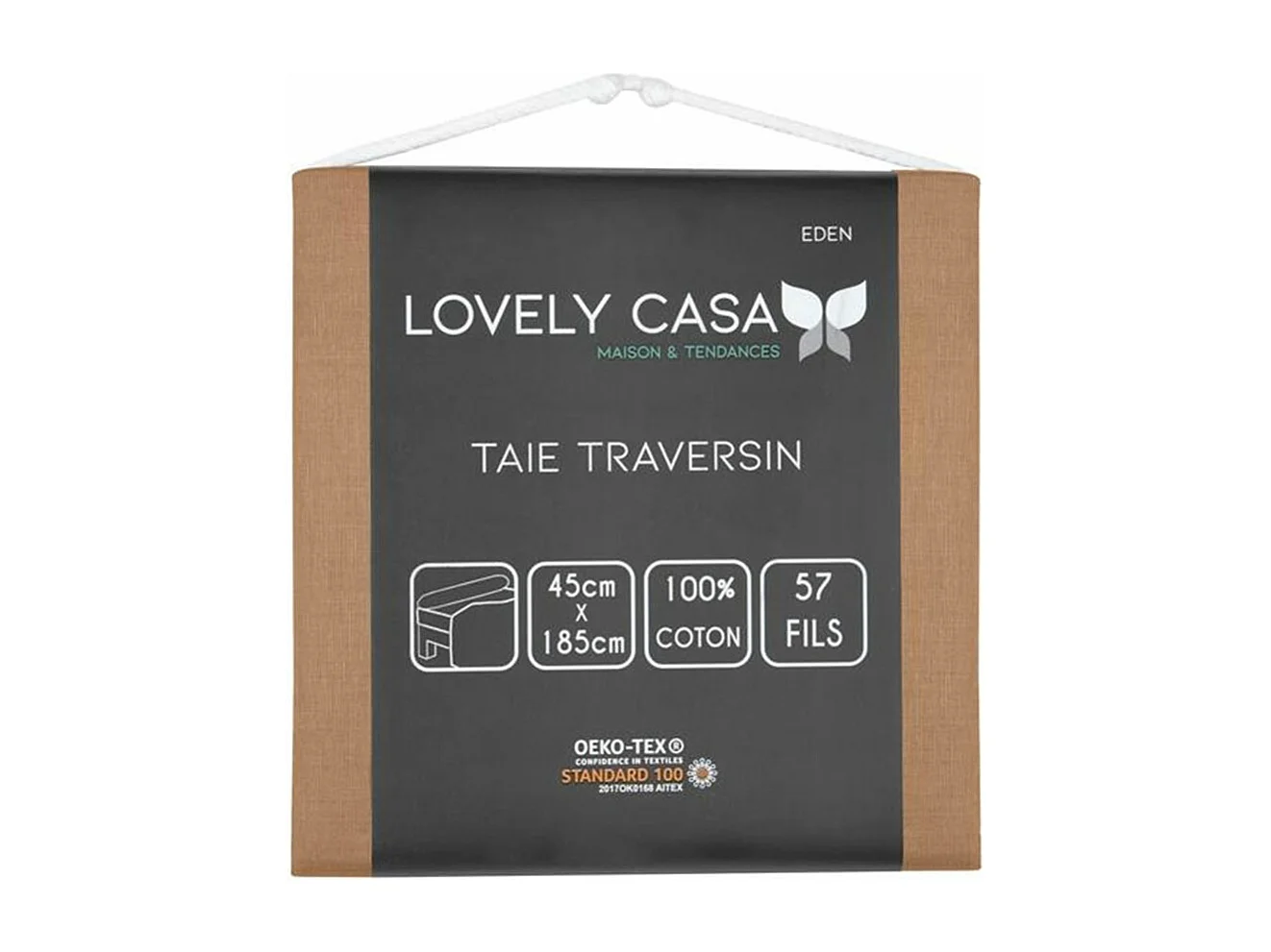 Taie de traversin Eden 45 x 185 cm - curry