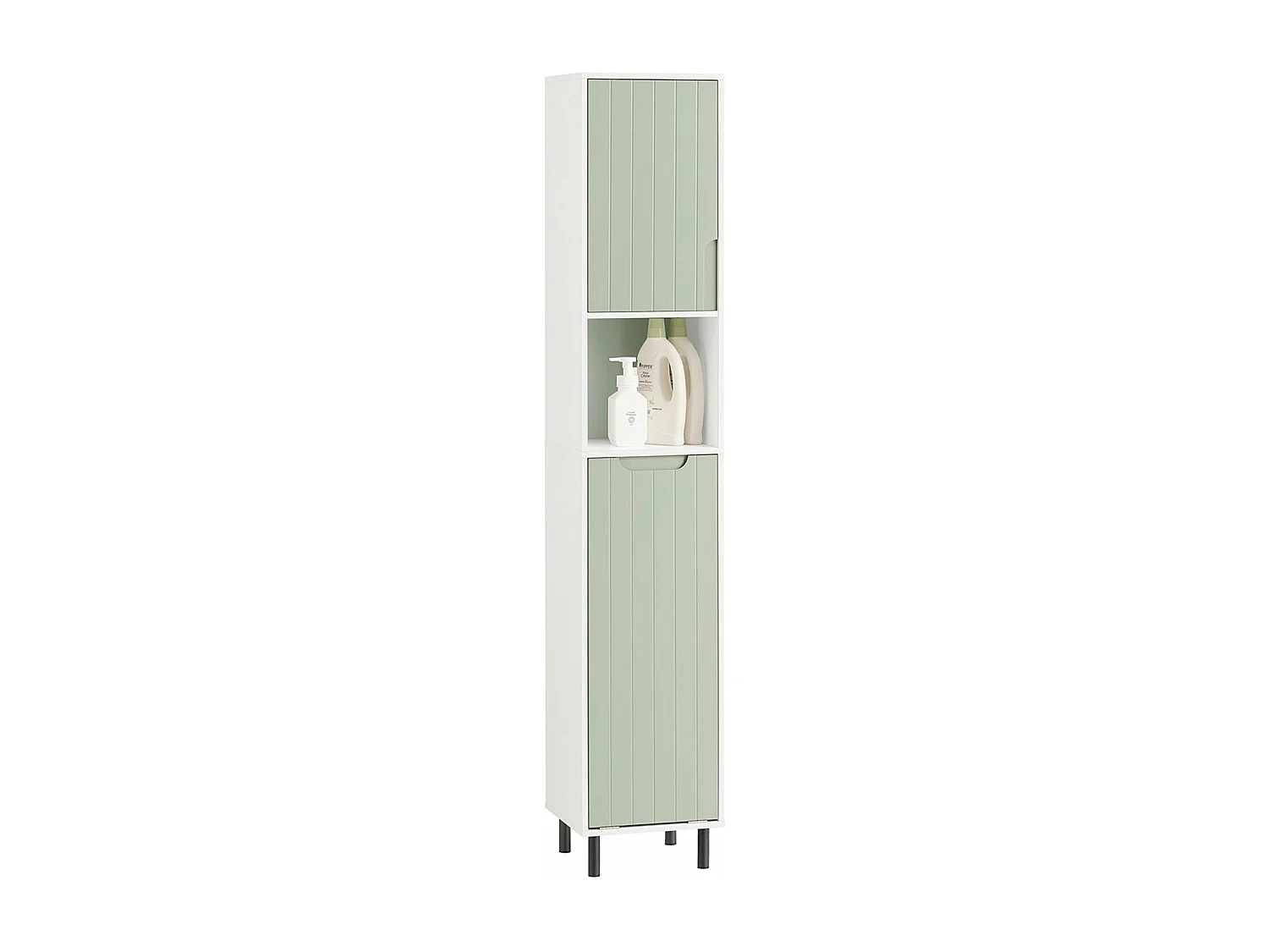 Mueble Columna de Baño con 1 Cesto para Ropa Sucia Armario Alto para de Baño BZR137-GR SoBuy ES