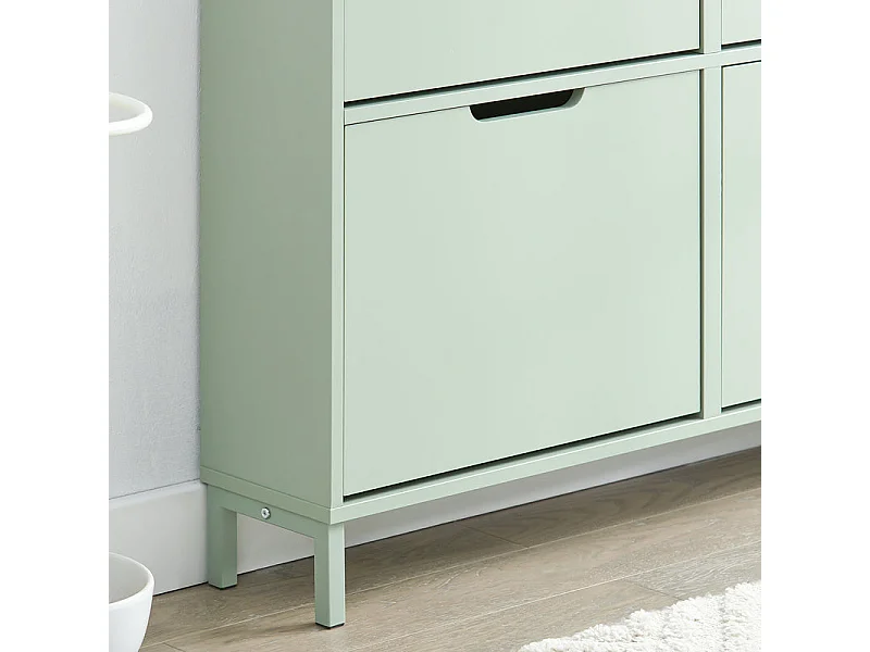 Zapatero Estrecho con 4 Solapas Organizador para Zapatos de Entrada FSR100-GR SoBuy ES