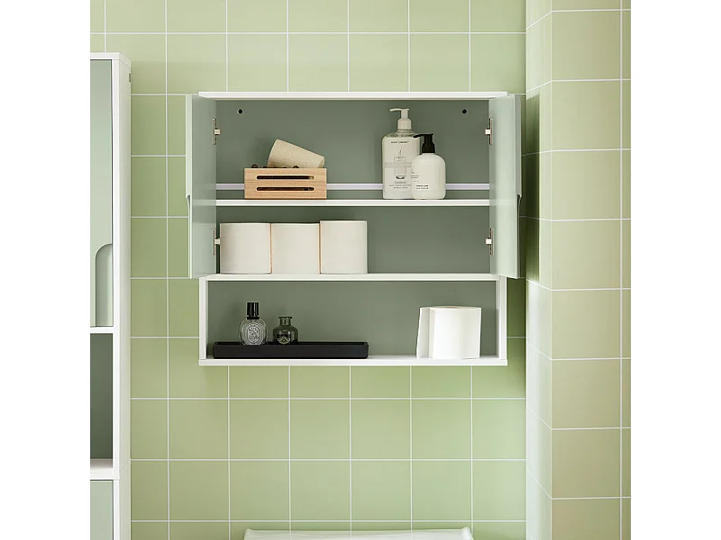 Armario de Pared para Baño Armario de Almacenamiento BZR140-GR SoBuy ES