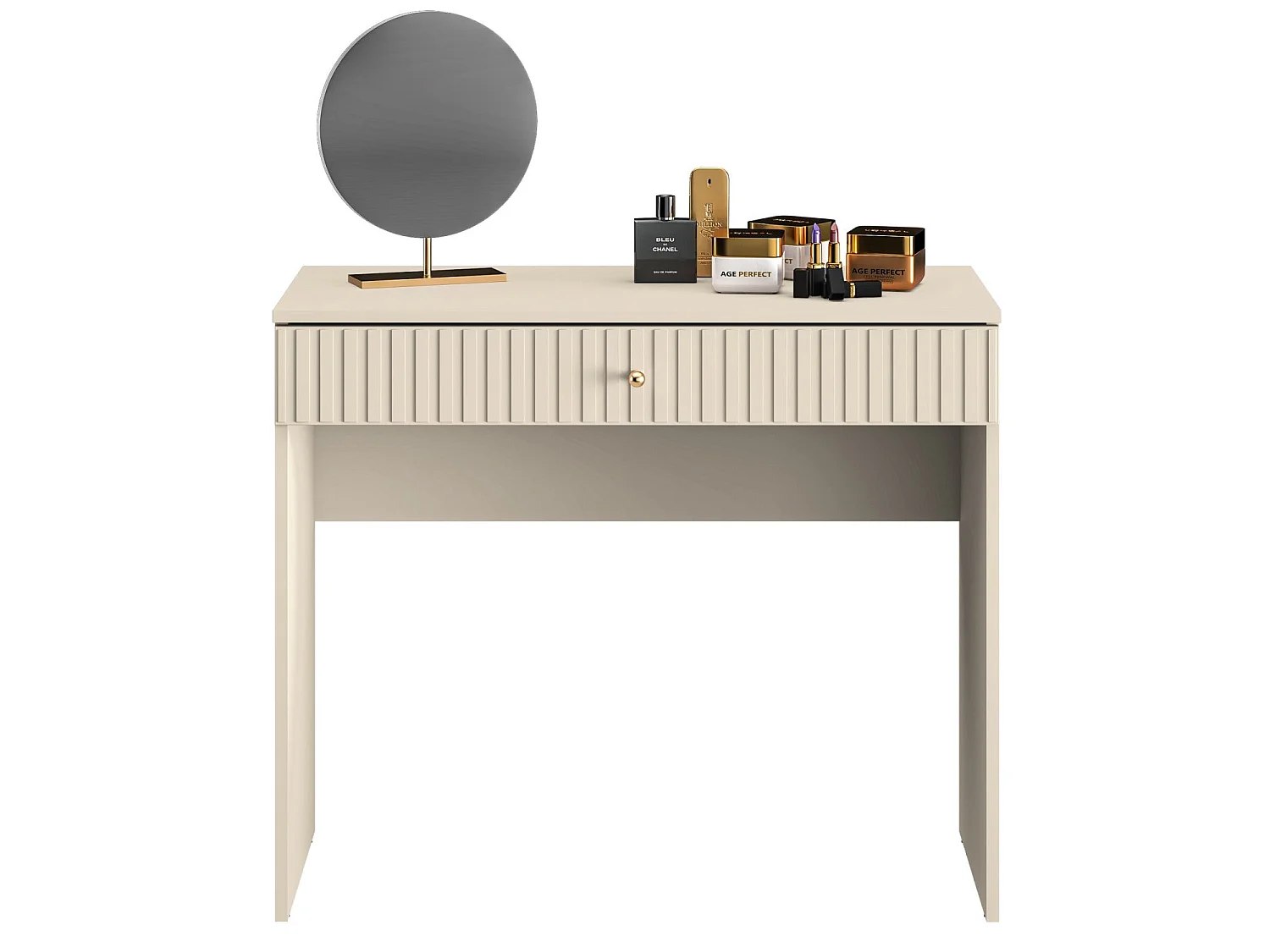Kaptafel met lade - 92 cm - beige - CALETTO
