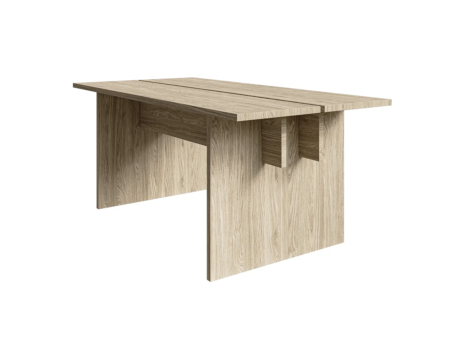 Eettafel - geolied eikenhoutkleur - 90x180 cm - DUELIO