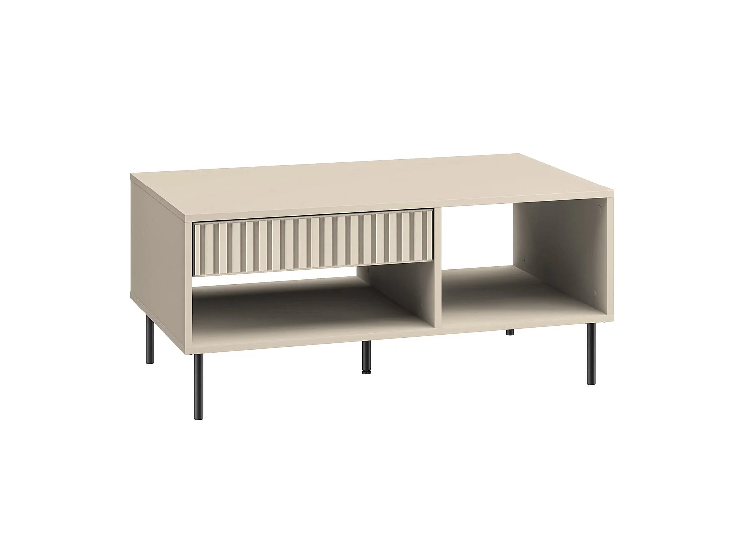 Table basse avec tiroir - 100 cm - beige - CALETTO