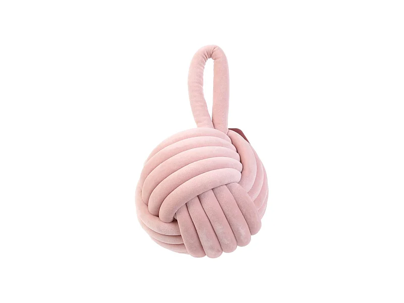 Stop porte en polyester aspect velours collection CLEMENCE rose