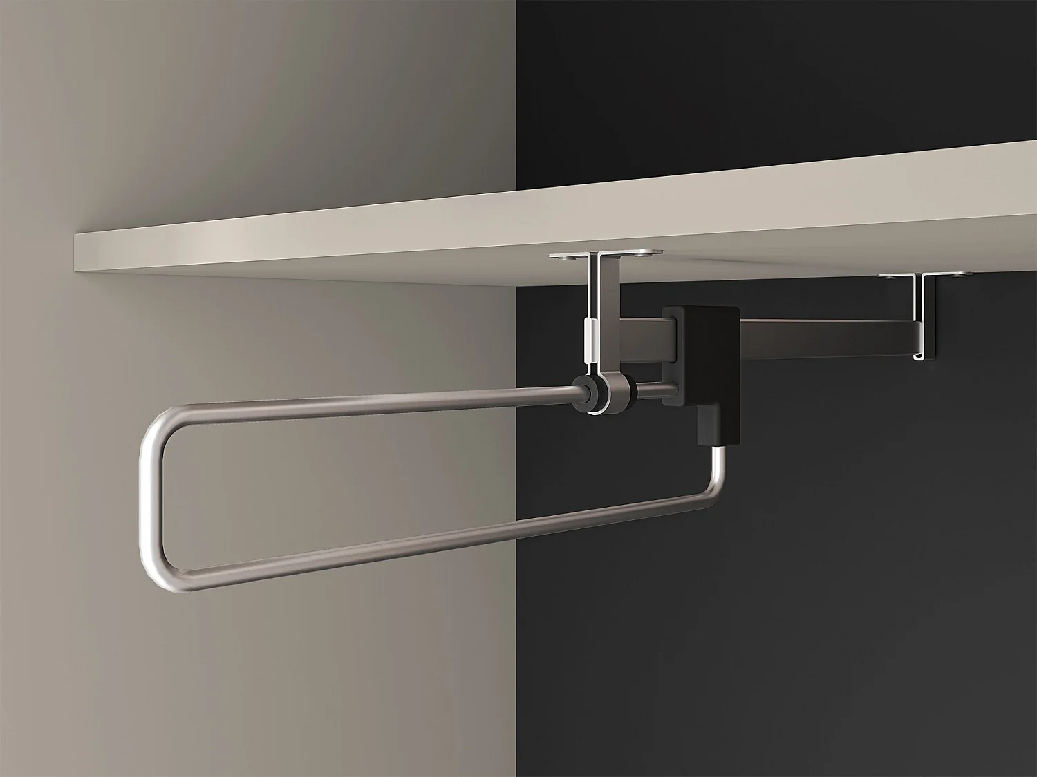 Garderobenschrank eintürig - 55 cm - Beige - CALETTO