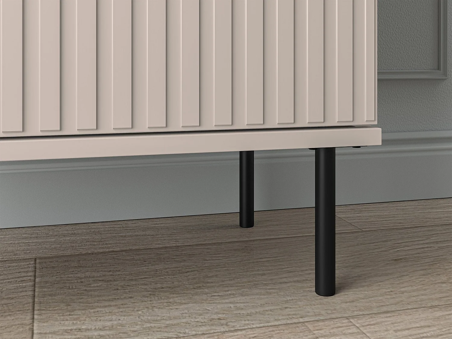 Garderobenschrank eintürig - 55 cm - Beige - CALETTO