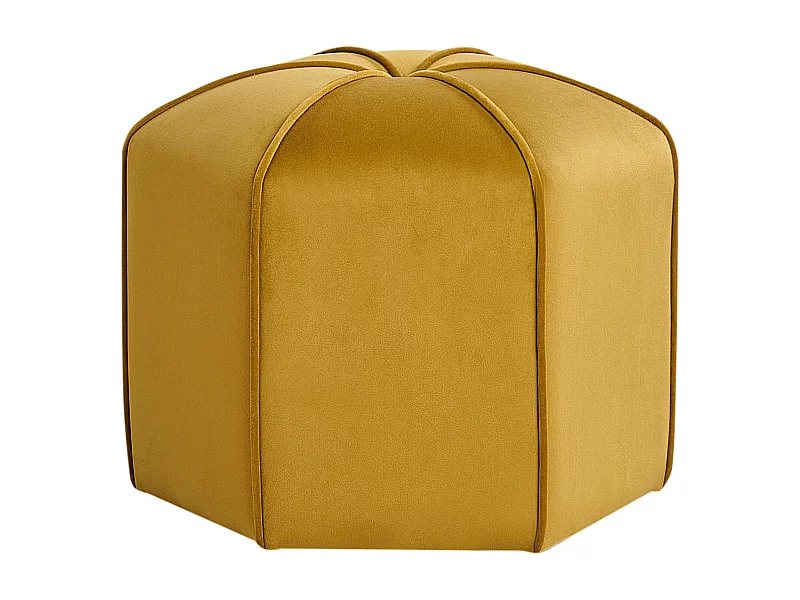 Puf WISHEK Terciopelo Amarillo 45 cm 45 cm 42 cm