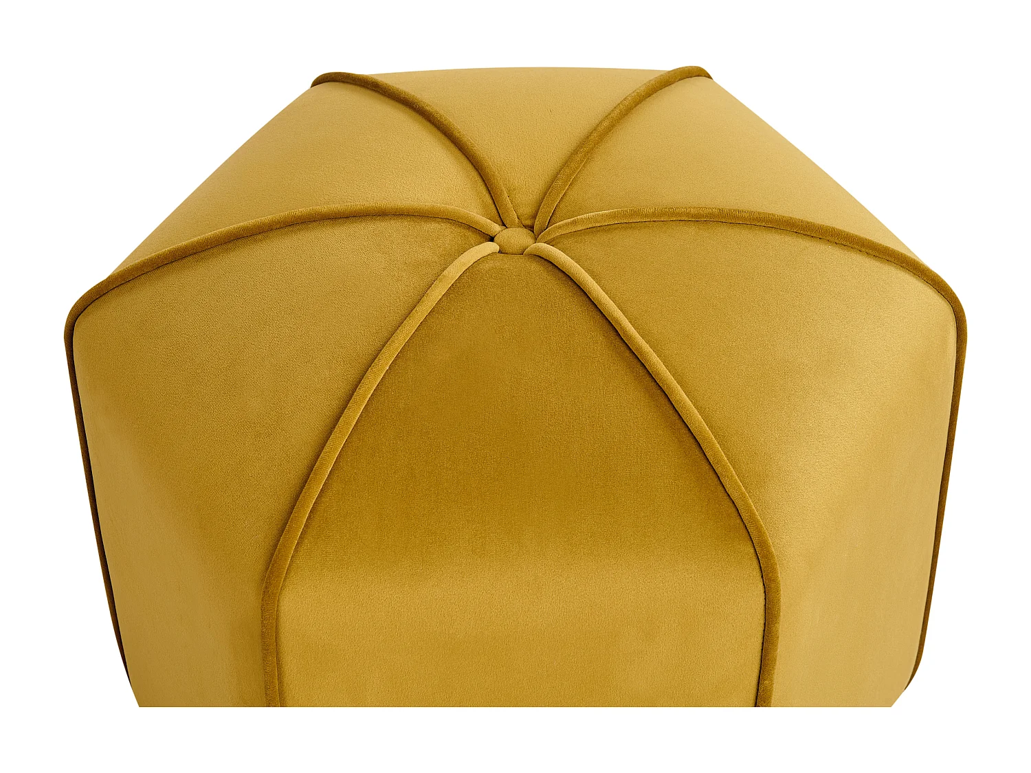 Pouf WISHEK Velours Jaune