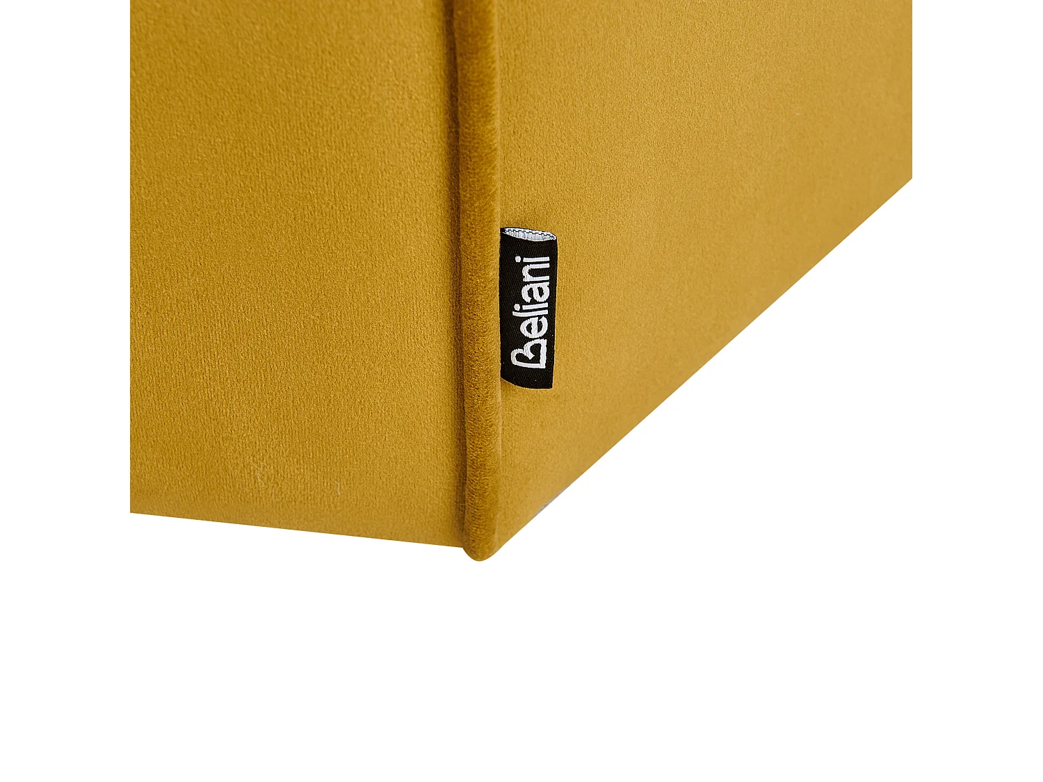 Puf WISHEK Welur Żółty 45 cm 45 cm 42 cm