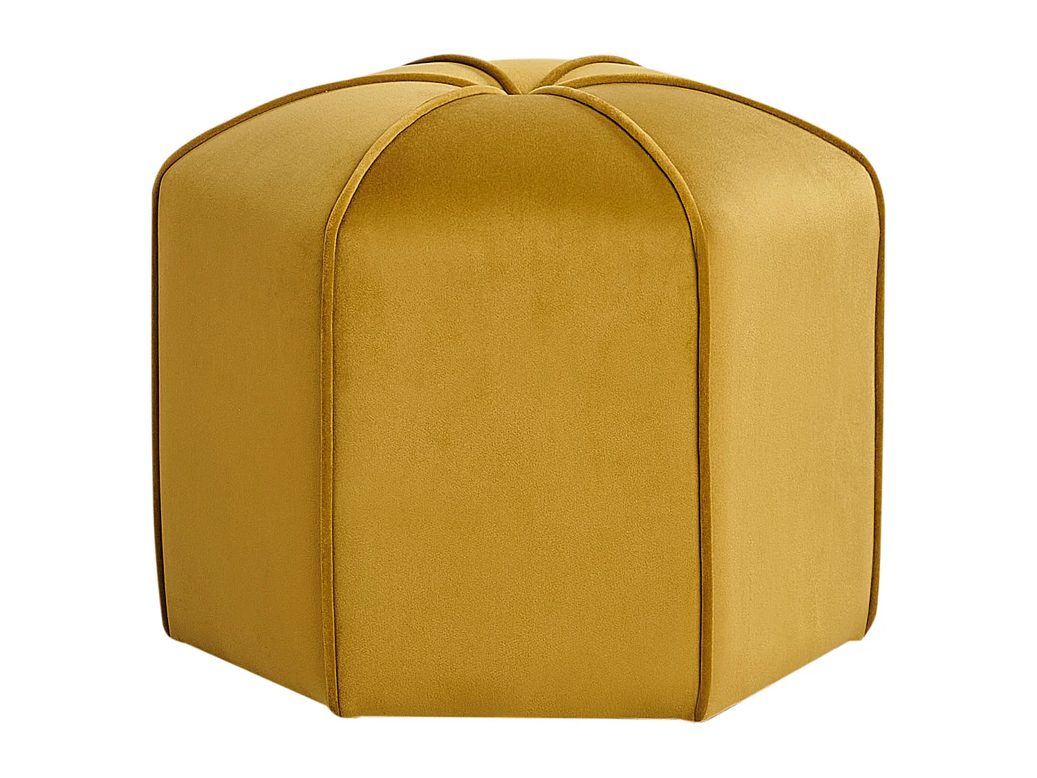 Puf WISHEK Terciopelo Amarillo 45 cm 45 cm 42 cm