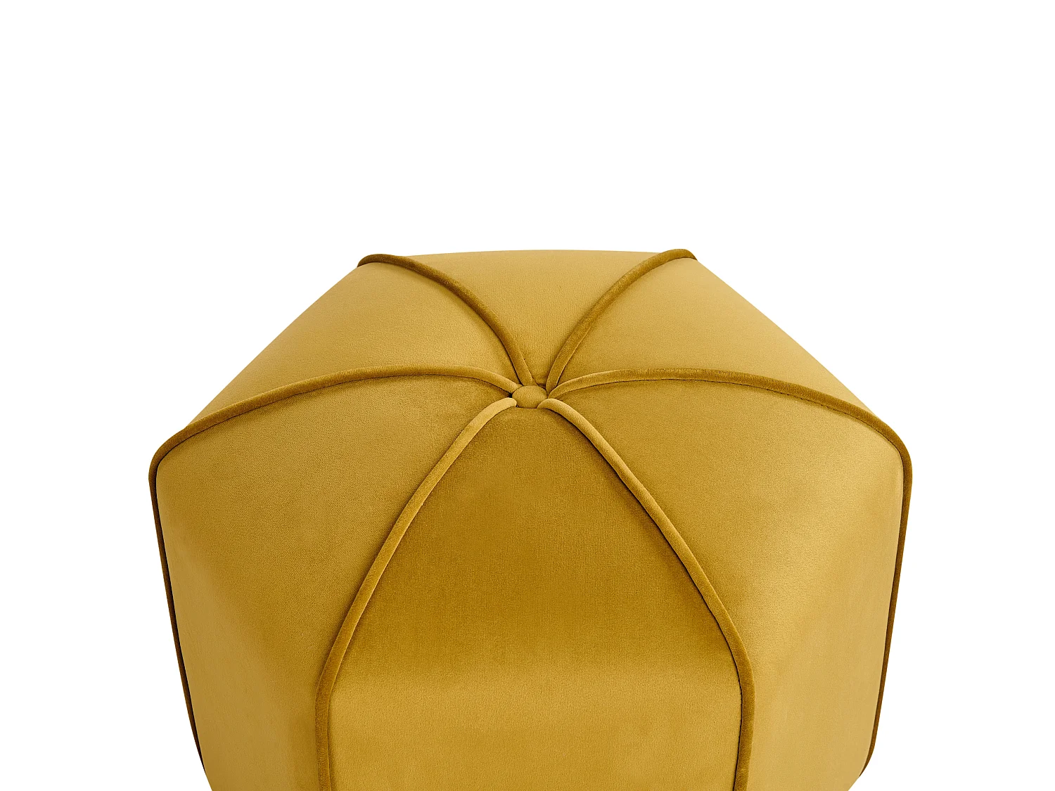 Puf WISHEK Terciopelo Amarillo 45 cm 45 cm 42 cm