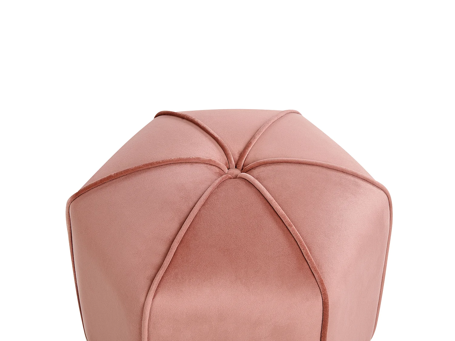 Pouf WISHEK Velluto Rosa 45 cm 45 cm 42 cm