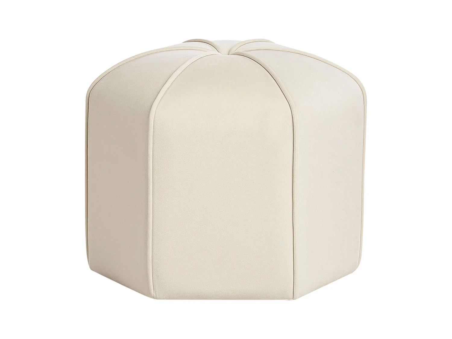 Pouf WISHEK Velours Beige clair