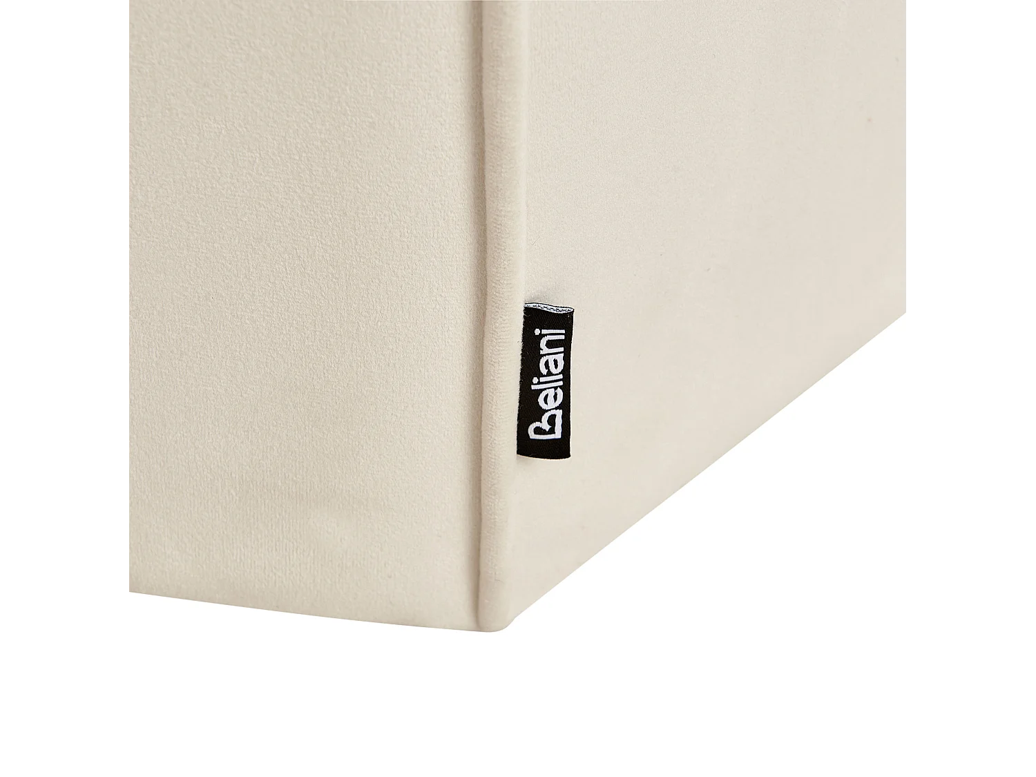 Poef WISHEK Fluweel Lichtbeige 45 cm 45 cm 42 cm