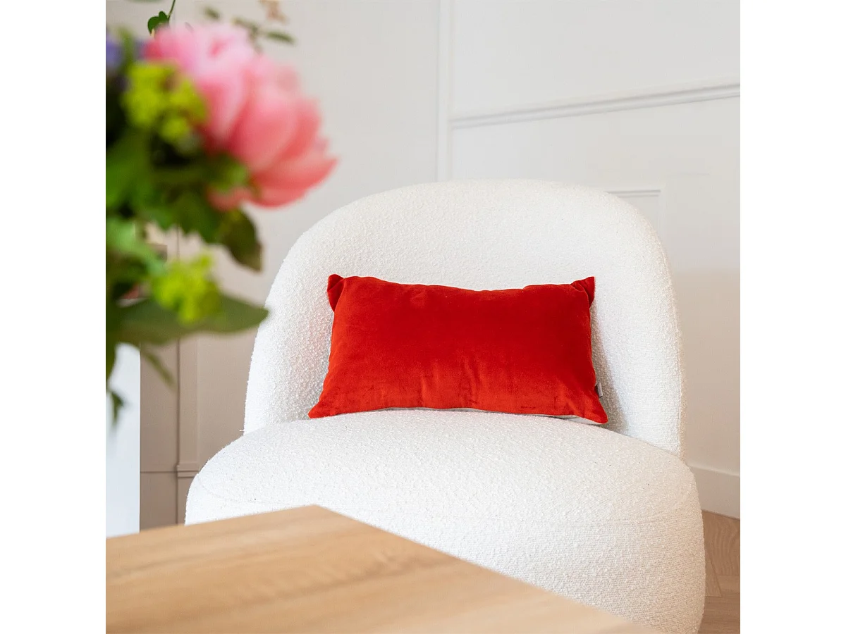 Fauteuil en tissu bouclette beige - Colette