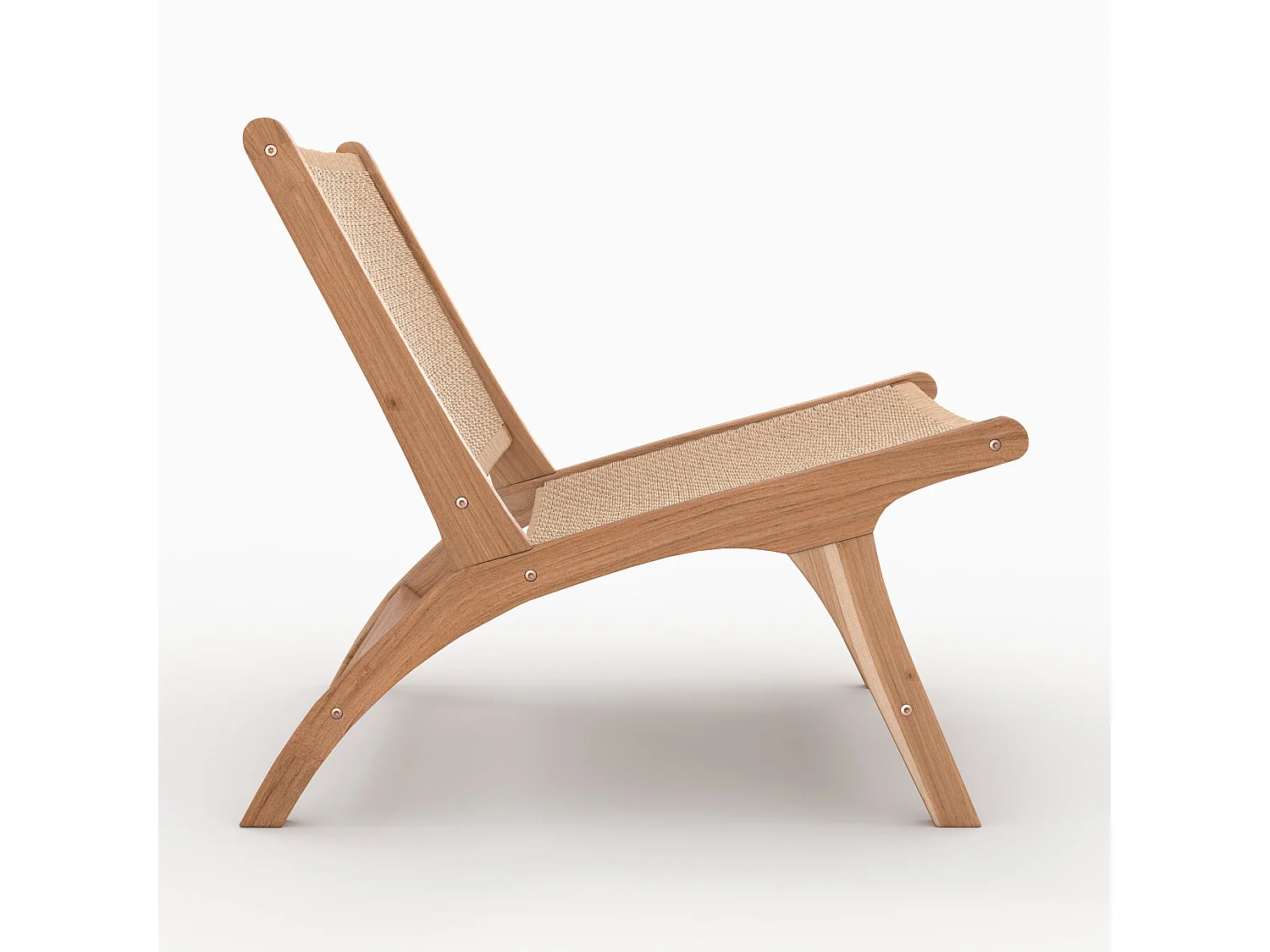 Fauteuil Kilka en bois de teck et cordage en loom - Kilka