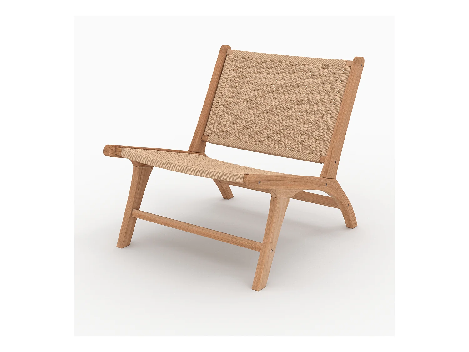 Fauteuil Kilka en bois de teck et cordage en loom - Kilka