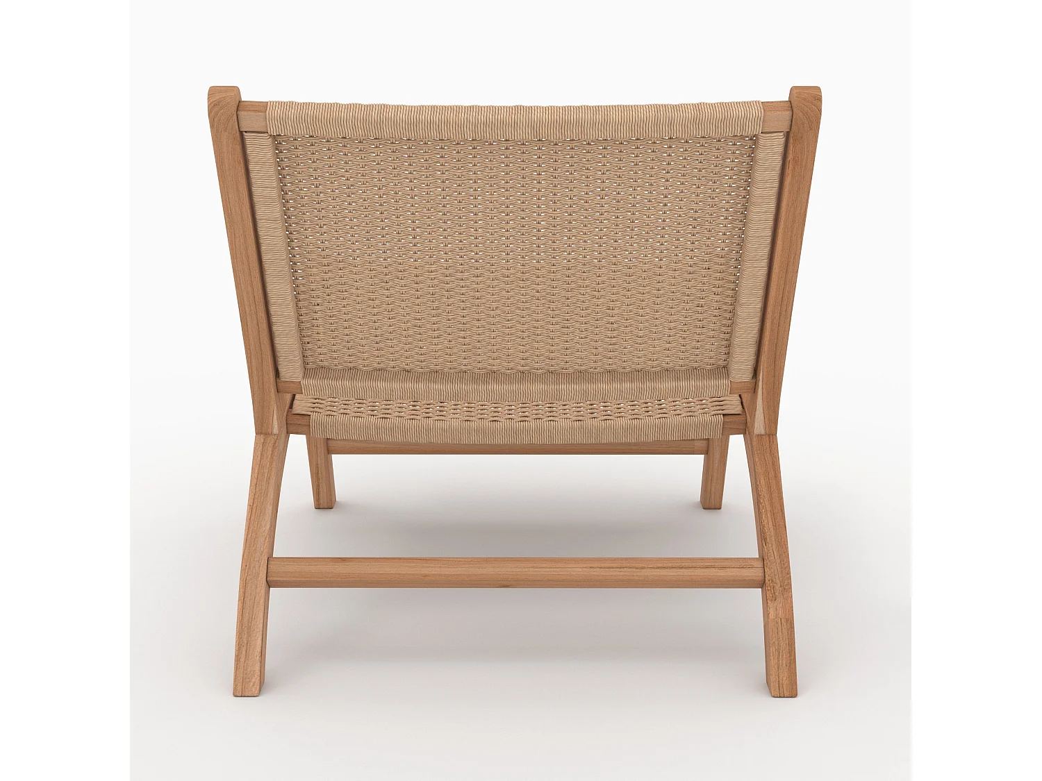 Sedia Kilka in legno di teak e corda in loom - Kilka