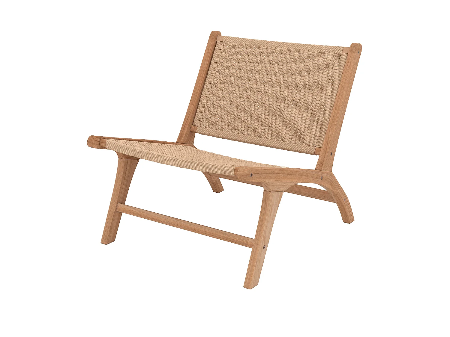 Sedia Kilka in legno di teak e corda in loom - Kilka