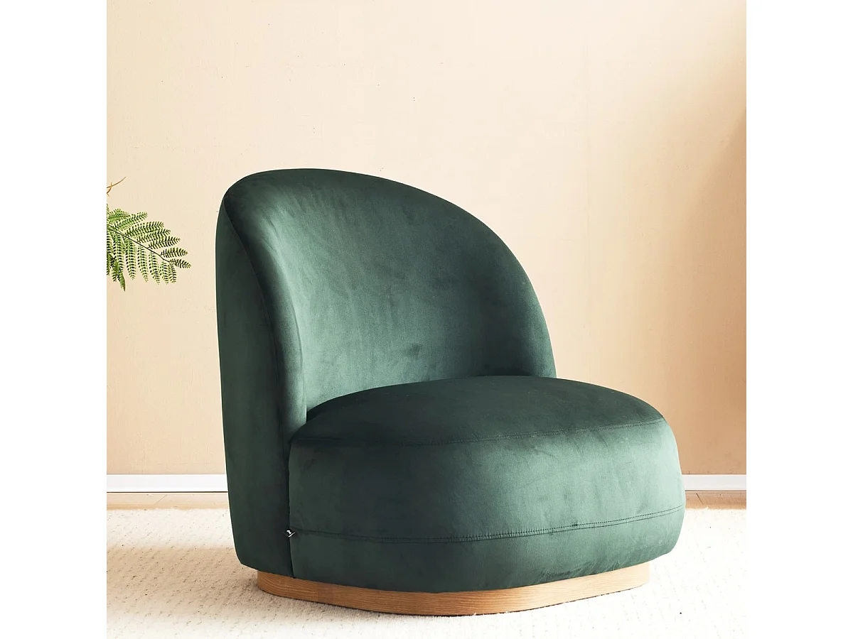 Fauteuil en velours vert - Colette