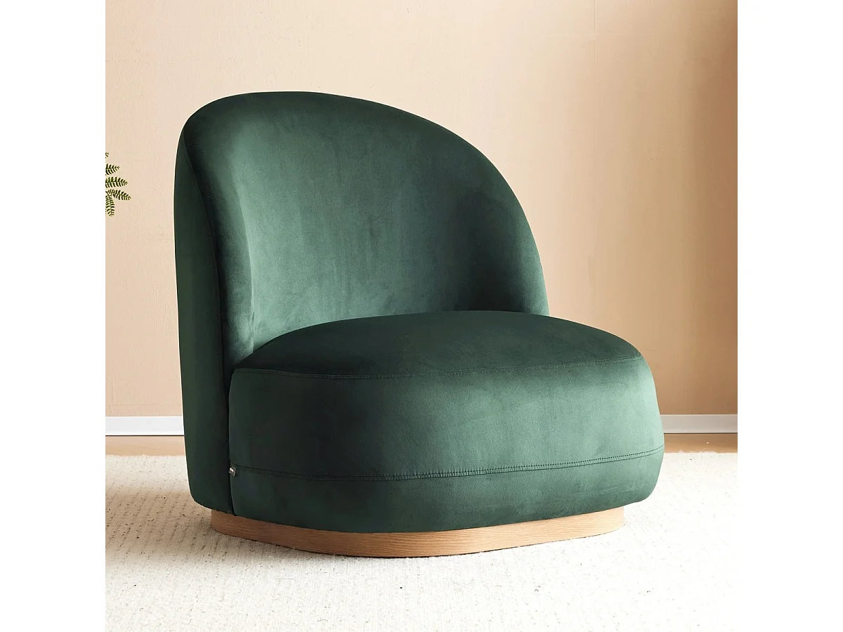 Fauteuil en velours vert - Colette