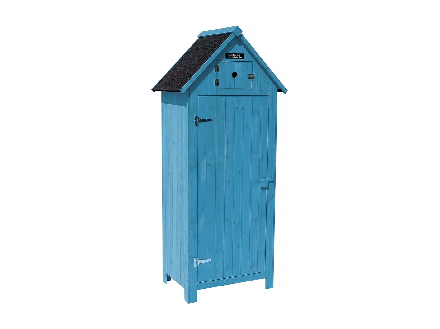 Szafka ogrodowa „Cabanon” – 77 x 54,5 x 179 cm – błękitna