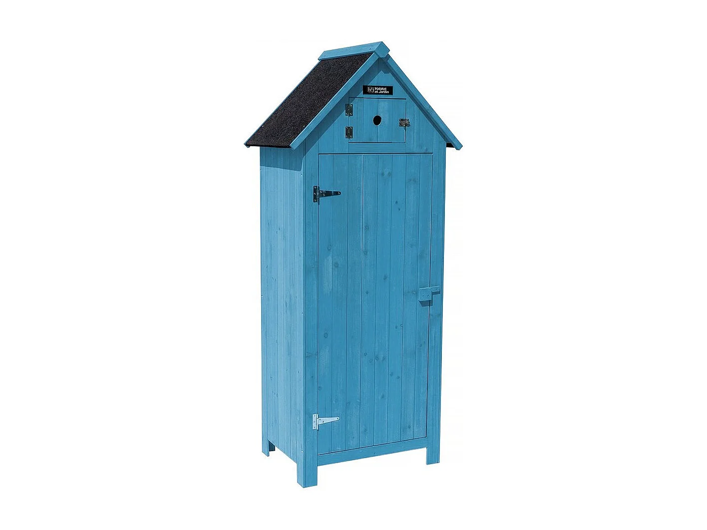 Tuinkast houten tuin berging "Cabanon" - 77 x 54,5 x 179 cm - Blauw hemelsblauw