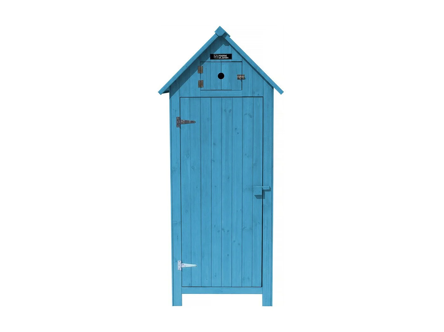 Tuinkast houten tuin berging "Cabanon" - 77 x 54,5 x 179 cm - Blauw hemelsblauw
