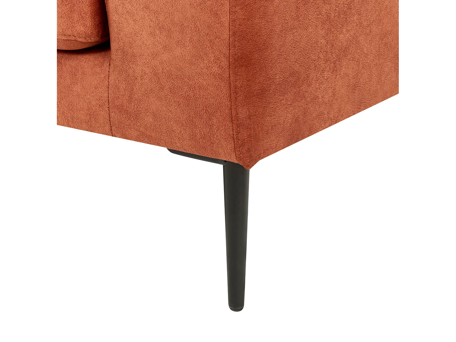 Divano angolare FLAM Velluto Arancione 3 posti Lato Sinistro