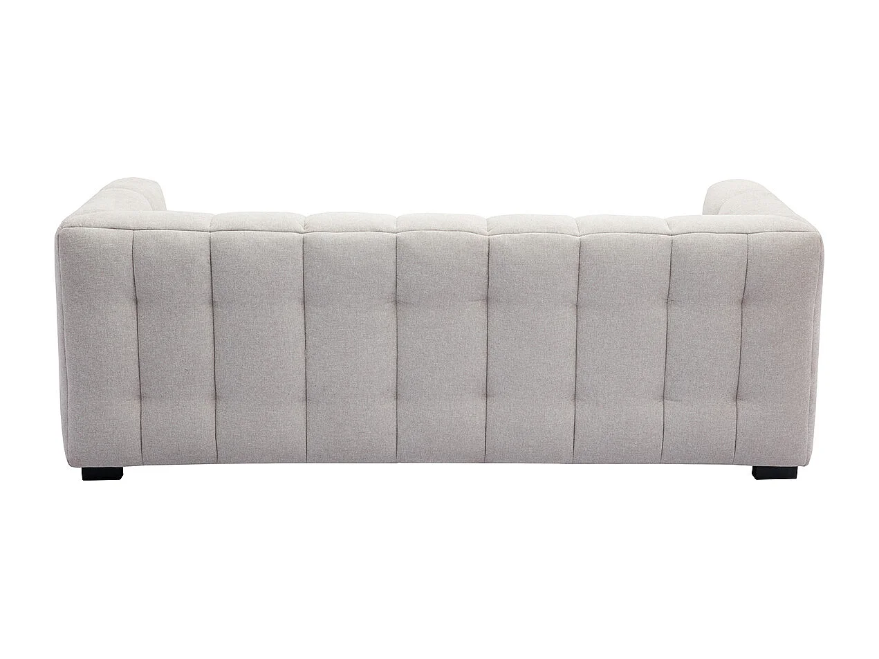 Canapé design 3 places en tissu effet velours texturé beige CORTO