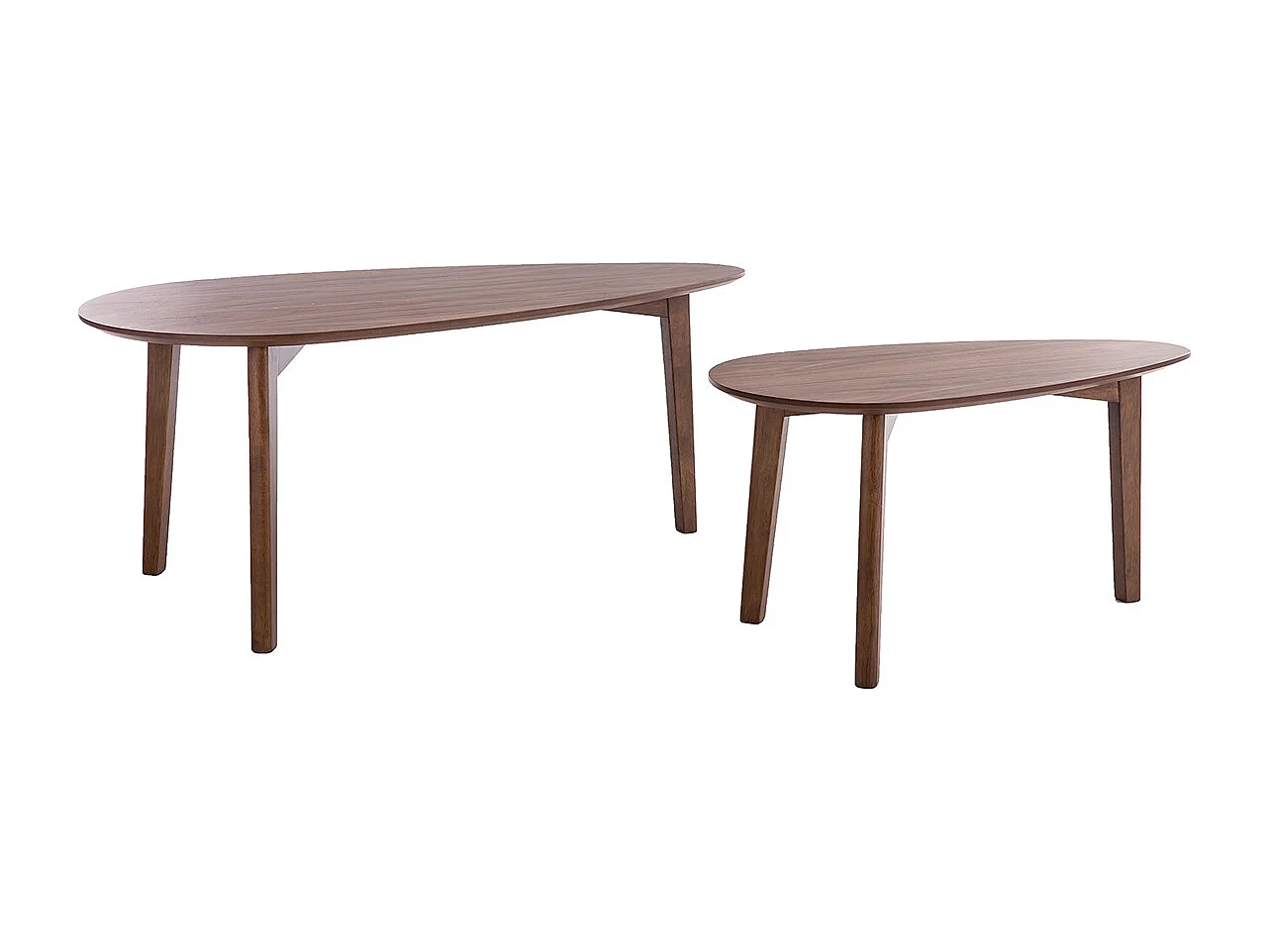 Klassische Couchtische aus Nussbaumholz (2er-Set) ARTIK