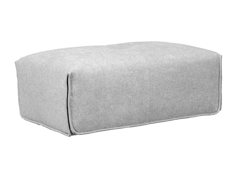 Pouf 105 cm pour canapé composable tissu gris clair - LIVING