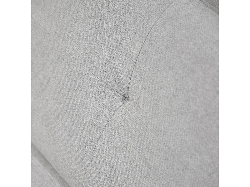 Pouf 105 cm pour canapé composable tissu gris clair - LIVING