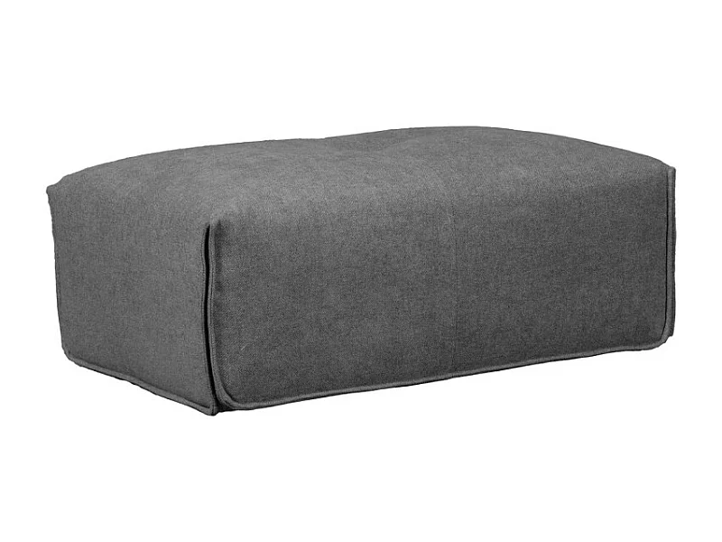 Pouf 105 cm rectangulaire pour canapé composable tissu gris - LIVING