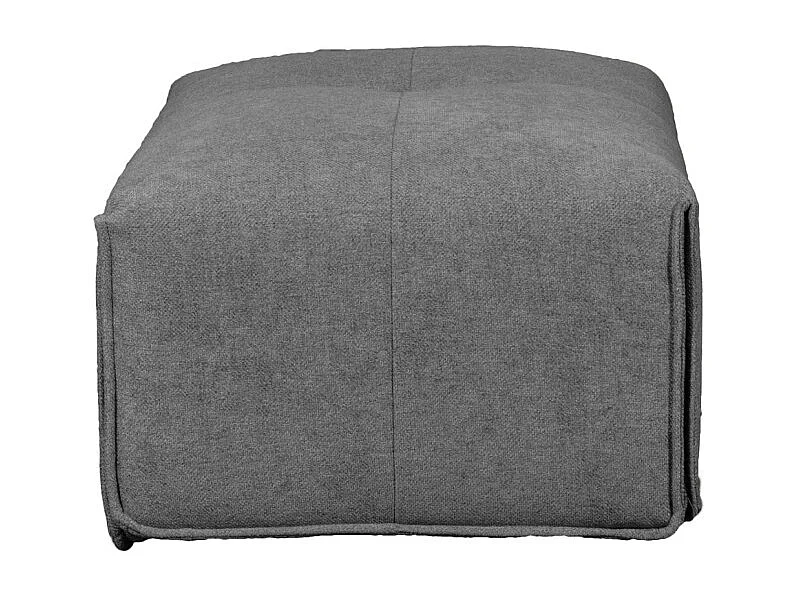Pouf 105 cm rectangulaire pour canapé composable tissu gris - LIVING