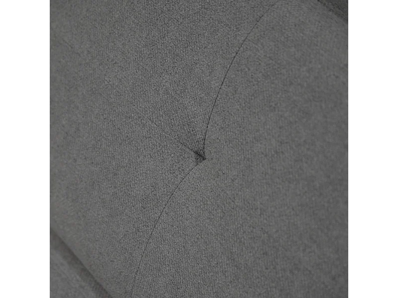 Pouf 105 cm rectangulaire pour canapé composable tissu gris - LIVING