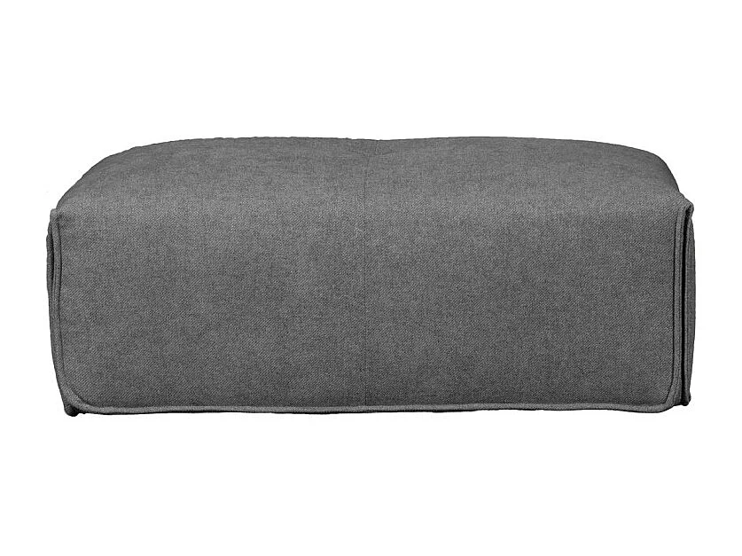 Pouf 105 cm rectangulaire pour canapé composable tissu gris - LIVING