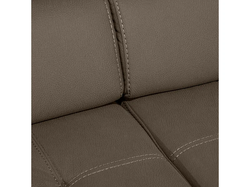 Canapé convertible 3 places en microfibre taupe VEGAS