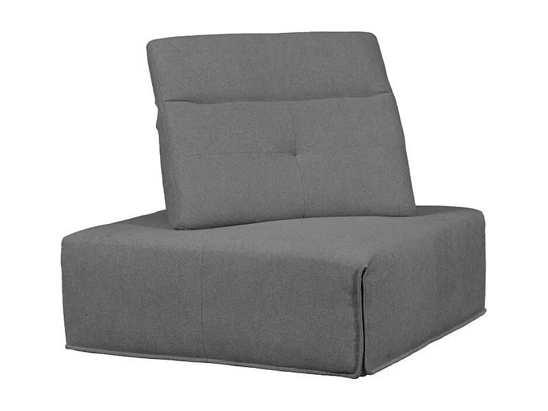Angle modulable en tissu gris dossier et appui-tête réglable - LIVING
