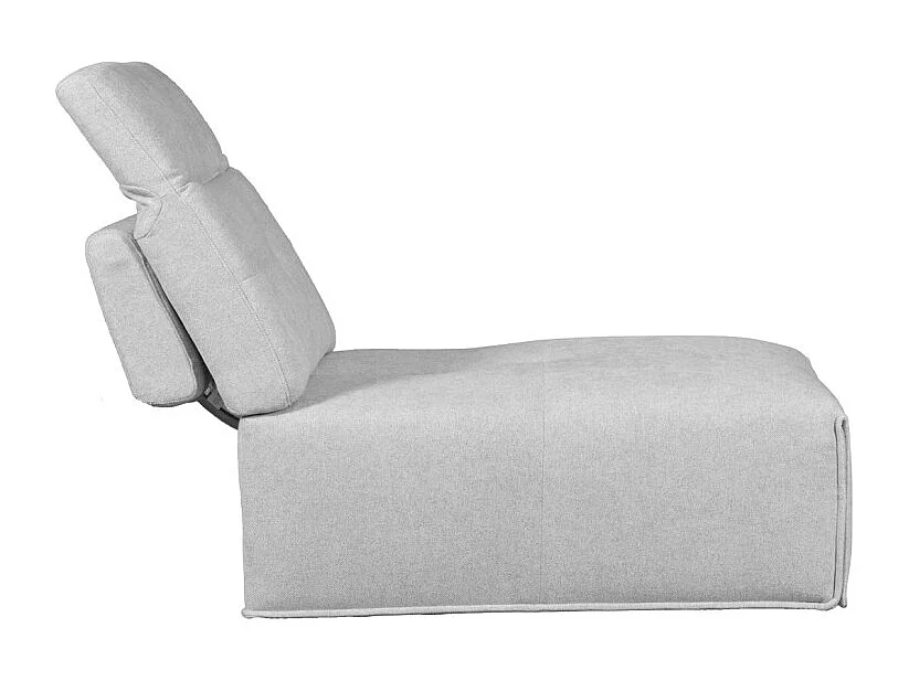 Chauffeuse modulable tissu gris clair dossier réglable - LIVING