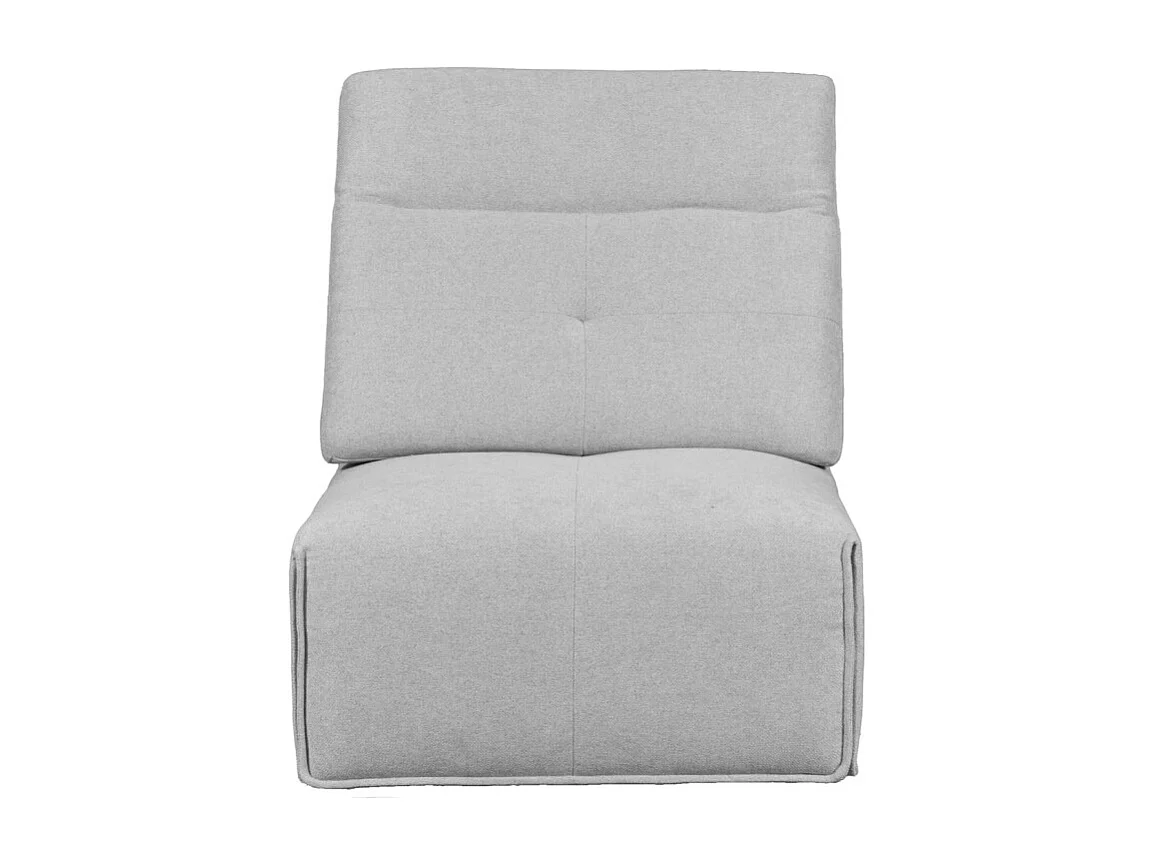 Chauffeuse modulable tissu gris clair dossier réglable - LIVING