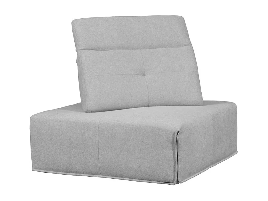 Angle modulable tissu gris clair dossier appui-tête réglables - LIVING