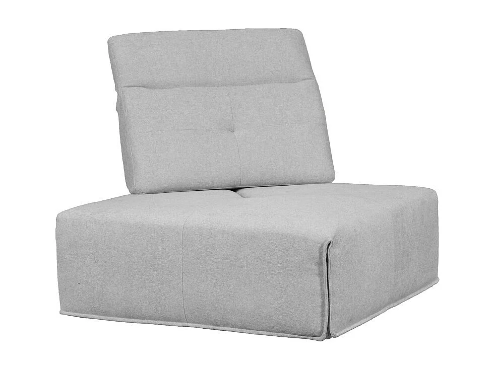 Angle modulable tissu gris clair dossier appui-tête réglables - LIVING